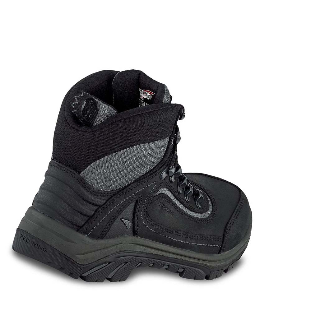 Red Wing Tradeswoman 6-inch Waterproof Safety Toe Women's Work Boots Black | ZA 16VRW